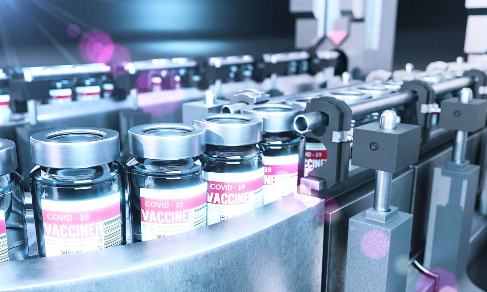 GDP Training - Unlicensed Medicines - Covid Vaccine Vials Conveyor Belt